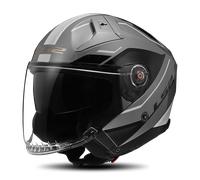 LS2 Casco Jet OF603 Infinity II Grigio-Bianco Taglia S Uomo