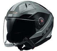 LS2 OF603 Infinity II Casco Jet, grigio-bianco, taglia XL per maschi
