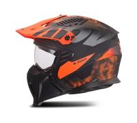 Casco Crossover Ls2 OF606 Drifter Gas Grigio Arancione Opaco XS