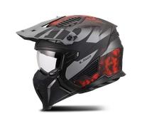 LS2 Helmets Casco Crossover OF606 Drifter Gas Grigio Rosso Opaco XS