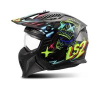 Casco Crossover Ls2 OF606 Drifter Rayz Nero Blu XS