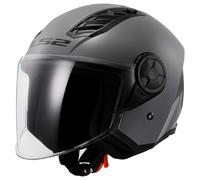 casco jet ls2 of616 airflow ii solido - grigio lucido XS