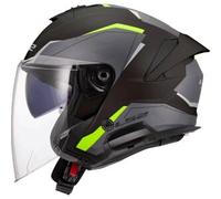 LS2 Casco Moto Jet Verso II Air Nero H-V Giallo Taglia S