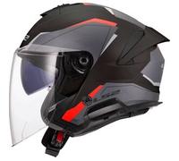 LS2 OF618 Verso II Air Casco Jet, nero-rosso, taglia M per maschi