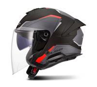 LS2 OF618 Verso II Air Casco Jet, nero-rosso, taglia M per maschi