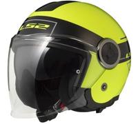 LS2 OF620 Classy Classic Casco Jet, nero-giallo, taglia M per maschi