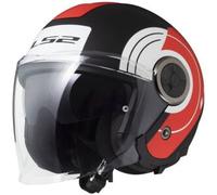 LS2 OF620 Classy Disko Casco Jet, nero-bianco-rosso, taglia L