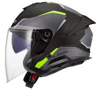 CASCO JET LS2 VERSO II OF618 AIR NERO GIALLO FLUO