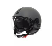 CASCO JET MOMO DESIGN DEMI JET CLS FIGHTER GRIGIO GREY NERO BLACK OPACO