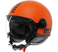 Casco Jet Momo Design Fgtr Classic Arancione Opaco Nero XS