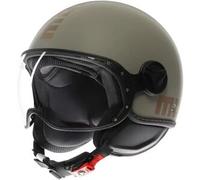 Casco Jet Momo Design Fgtr Classic Candy Flip Opaco Verde Bronzo S