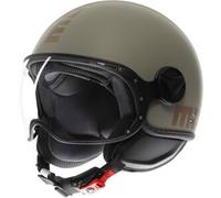 Casco Jet Momo Design Fgtr Classic Candy Flip Opaco Verde Bronzo XS