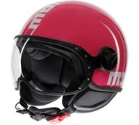 Casco Jet Momo Design Fgtr Classic Candy Fucsia Bianco L
