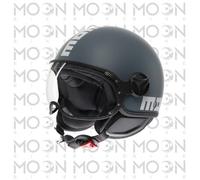 Casco Jet Momo Design Fgtr Classic Candy Ottanio Opaco Grigio Bianco XL