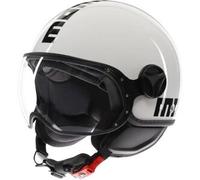 Casco Jet Momo Design Fgtr Classic Mono Lucido Bianco Nero XS