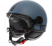 Casco Jet Momo Design Fgtr Classic Mono Opaco Dusty Blu L