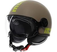 Casco Jet Momo Design Fgtr Classic Mono Opaco Sabbia Giallo Lime L