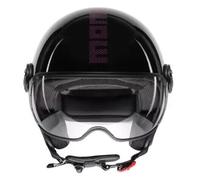 MOMO DESIGN FIGHTER CLASSIC E2206 JET 011 STRIPES BLACK / FUCSIA TG XS 53/54 cm
