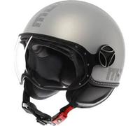 Casco Jet Momo Design Fgtr Evo E2206 Hip Opaco Grigio Cerulean Grey L