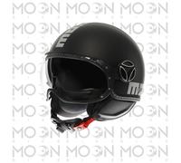 MOMO FGTR Evo Mono 2.0 Casco a reazione, nero, taglia M per maschi