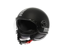 Casco Jet Momo Design Fgtr Evo Mono Opaco Nero Argento XL