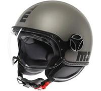 MOMODESIGN - FGTR EVO E2206, Casco Jet con Visiera Parasole, Casco Aperto per Moto e Scooter, per Uomo e Donna, Titanio Opaco/Nero, XS