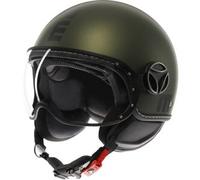 Casco Jet Momo Design Fgtr Evo Mono Opaco Verde Nero L