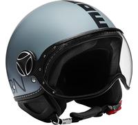 Casco jet Momo Design Fighter CLASSIC Grigio Nero opaco M