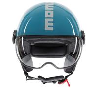 Casco Jet Momo Design Fgtr Classic Candy Lake Blu Bianco XL