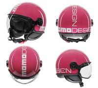 Casco Jet MOMODESIGN FGTR Classic E2206, Rosa Fucsia Lucido, Taglia M