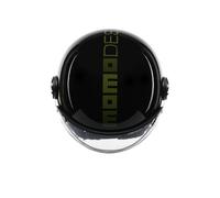 Casco jet Momodesign FGTR CLASSIC E2206 STRIPES Nero Giallo Fluo Lucido M