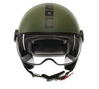 Momodesign FGTR Classic Mono, casco aperto M female Opaco Verde Scuro/Nero