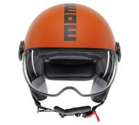 Casco Jet Momo Design Fgtr Classic Arancione Opaco Nero S