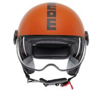 Casco Jet Momo Design Fgtr Classic Arancione Opaco Nero S