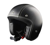 Casco Jet moto decorata con similpelle. ECE omologato