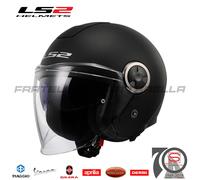 Casco Jet Moto LS2 OF620 Classy Doppia Visiera Visierino Scomparsa Nero Opaco...