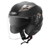 Casco Jet Moto YEMA YM-627 | Doppia Visiera Antiappannante | Omologato ECE 22.06 | Leggero & Ben Aereato | Per Scooter e Città