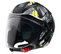 Casco Jet Motocubo JOKER Matt Black/Grey/HV