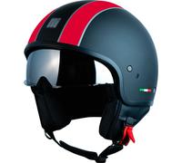 Casco Jet Motocubo Spider Matt Black/Red