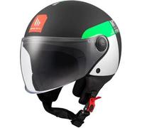 Casco Jet Mt Helmets Of501 B Street S D6 Nero Verde Inboard Opaco M