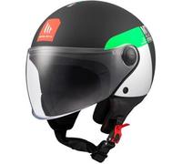 Casco Jet Mt Helmets Of501 B Street S Nero Verde Inboard Opaco XL
