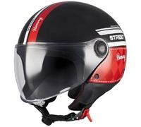 Casco Jet Mt Helmets Of501 B Street S Runway Nero Rosso Lucido S