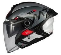 Casco moto aperto MT Cosmo SV Silence nero-grigio-bianco M