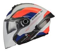 Casco da moto jet MT Cosmo SV Icarus A5 blu-bianco-rosso XS