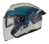 Casco da moto jet MT Cosmo SV Layout C7 blu-bianco opaco M