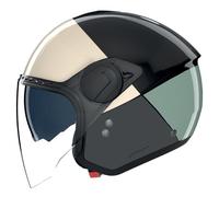 Nolan Casco Jet N20-2 VISOR BLOCCO 354 Nero / Avorio / Verde / Grigio / Antracite XL
