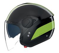 Casco Jet Nolan N20-2 VISOR DOLCE VITA 352 Nero / Verde Impulso Taglia:S