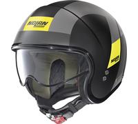 Casco jet Nolan N21 SPHEROID Nero opaco Grigio Giallo S