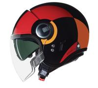 Casco Jet Nolan N21 VISOR BICROMO 350 Nero / Rosso / Arancione
