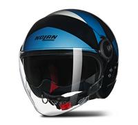 Casco Jet Nolan N21 Visor Nero/Blu/ArgentoL Nero,Blu,Argento